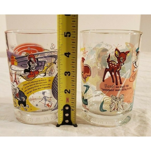 (2) Disney McDonald's "100 Years of Magic" Glass, Buzz Lightyear Mickey Belle + - Picture 5 of 6